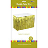 Gold Metallic Fringed Table Skirt