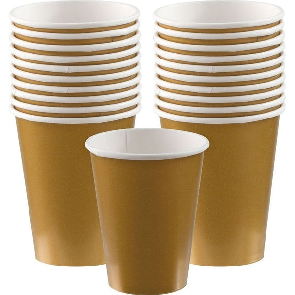 Gold Paper Cups, 9Oz.