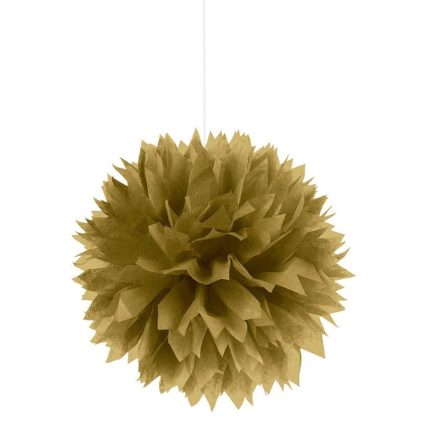 Gold Paper Fluffy Decorations