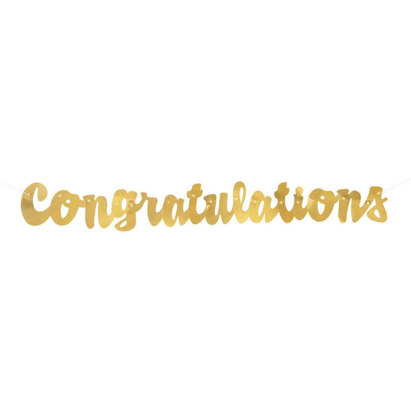 Gold Script " Congratulations" Banner