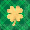 Gold Shamrock Beverage Napkins