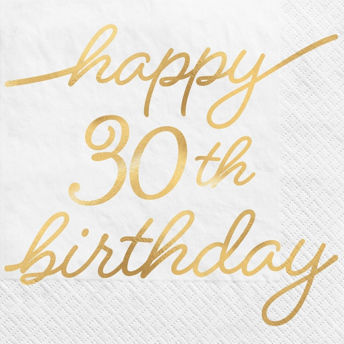 Golden Age Birthday 30Th Beverage Napkins
