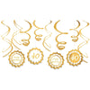 Golden Age Birthday 40Th Fan & Swirl Decorating Kit