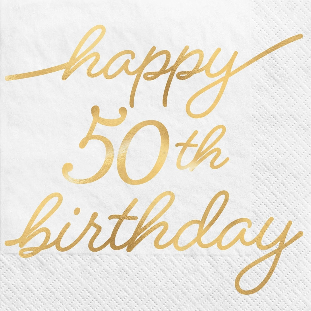 Golden Age Birthday 50Th Beverage Napkins