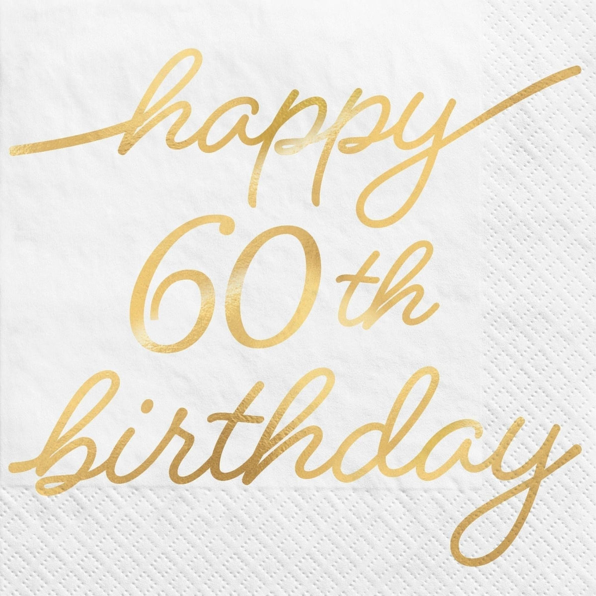 Golden Age Birthday 60Th Beverage Napkins