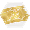 Golden Age Birthday 60Th 7" Hexagon Metallic Plates