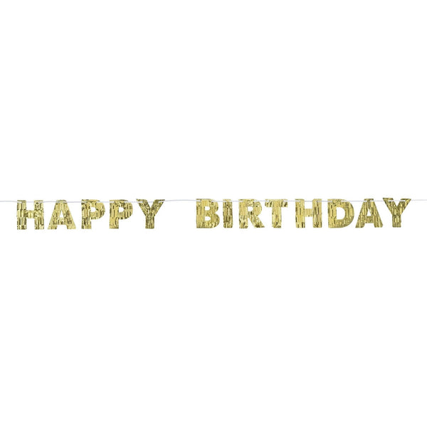 Golden Age Birthday Fringed Letter Banner