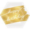 Golden Age Birthday Happy Birthday 7" Hexagon Metallic Plates