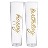 Golden Age Birthday Stemless Champagne Glasses, 9 Oz.