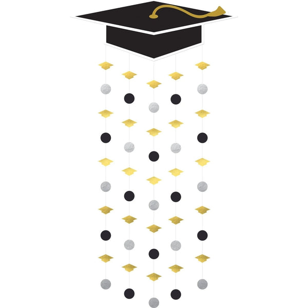 Grad Cap Doorway Curtain - Black, Silver, Gold
