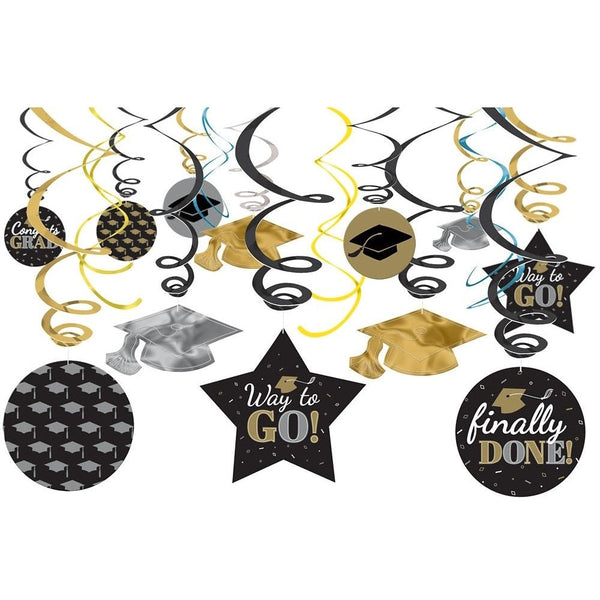 Grad Mega Value Pack Swirl Decorations