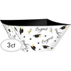 Grad Paper Bowls - Black, Silver, Gold