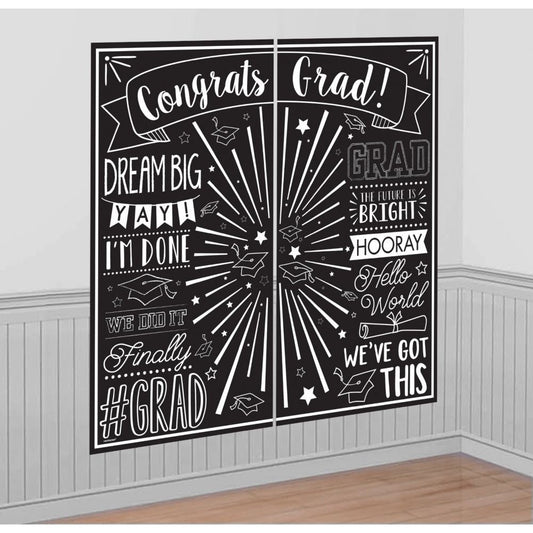 Grad Selfie Scene Setters Wall Decorating Kit