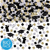 Grad Super Mega Value Confetti - Black, Silver & Gold