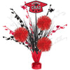 Grad Tinsel Burst Centerpiece - Red