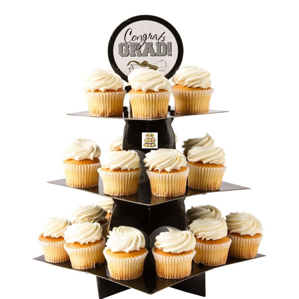Grad Treat Stand - Black, Silver, Gold