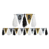 Graduation Tassel Garland - Black, Silver, Gold