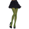 Green/Black Striped Tights - Adult Standard
