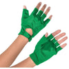 Green Short Fingerless Gloves - Adult