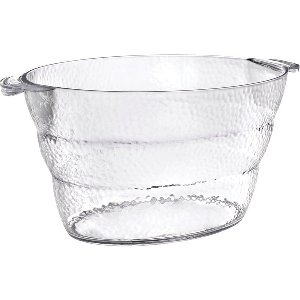 Hammered Clear Beverage Tub W/Handles