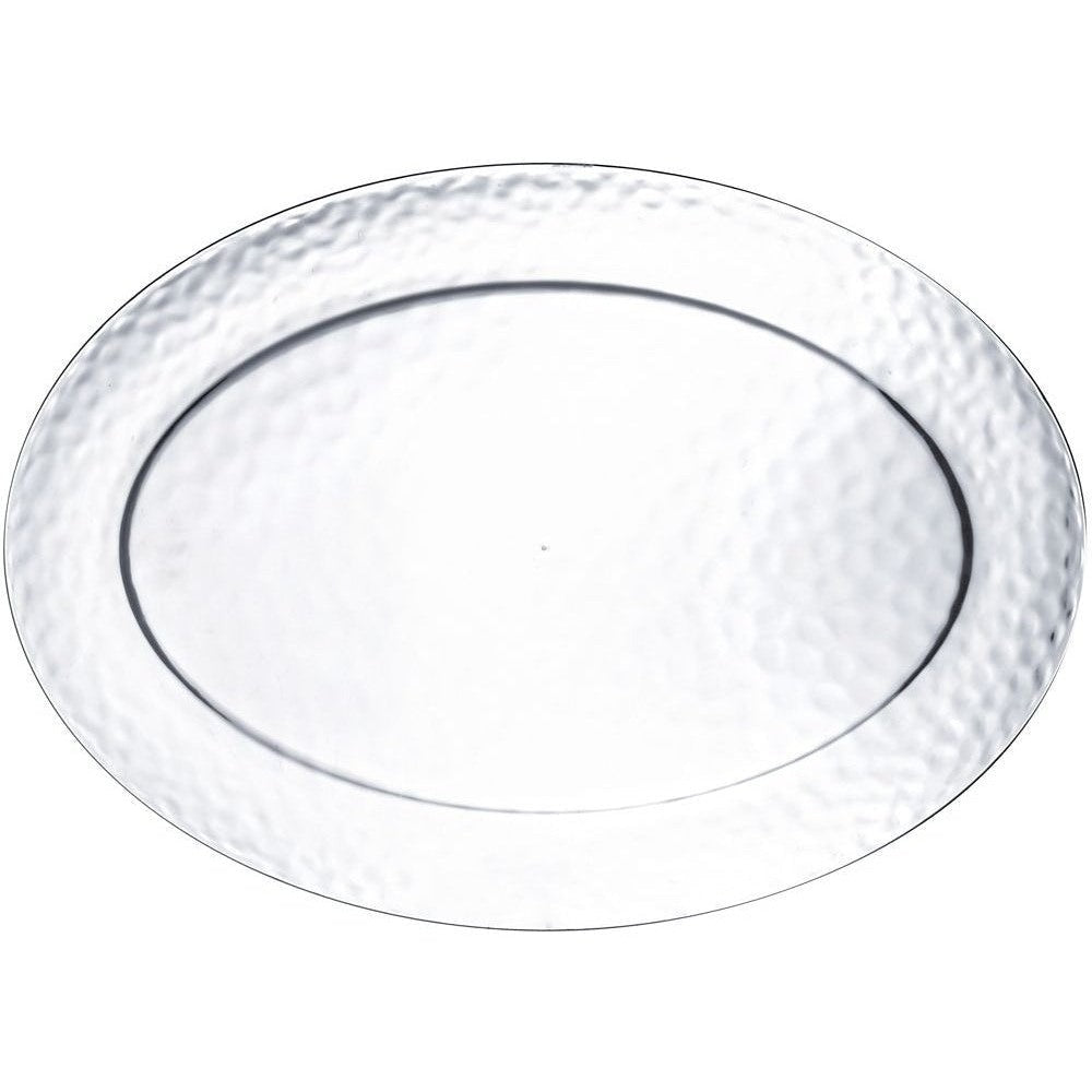 Hammered Clear Oval Platter