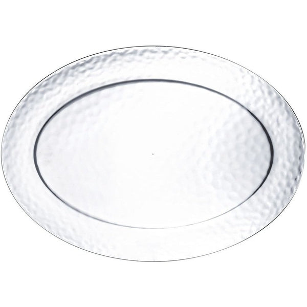 Hammered Clear Oval Platter