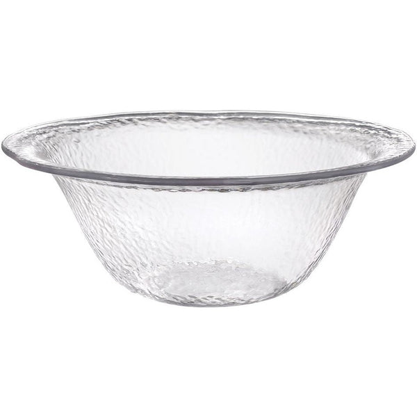 Hammered Clear Serving Bowl