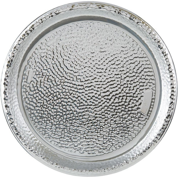Hammered Plastic Tray - Silver