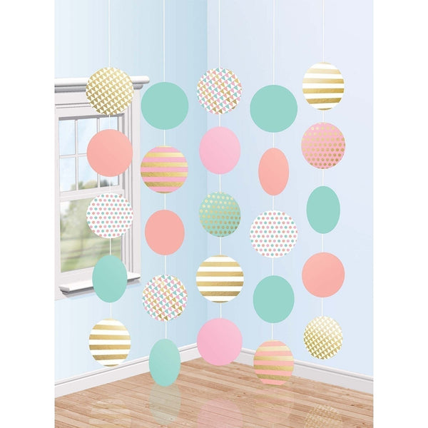 Hanging Circle Decorations - Pastel