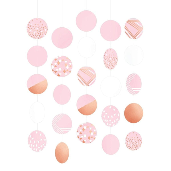 Hanging Circle Decorations - Rose Gold/Blush