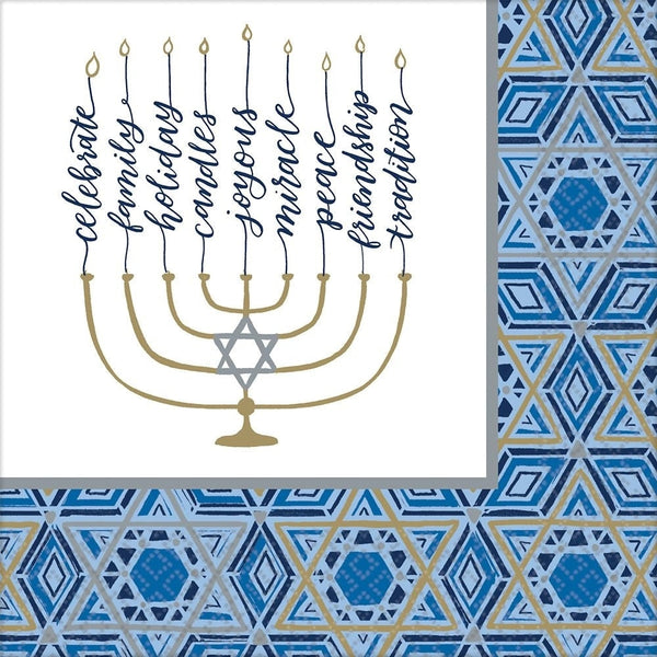 Hanukkah Festival Of Lights Dinner Napkins