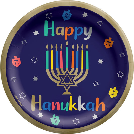 Hanukkah Joy 6 3/4" Round Plates