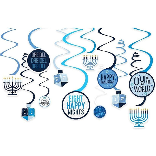Hanukkah Spiral Decorations