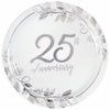 Happy 25Th Anniversary 10 1/2" Round Metallic Plates