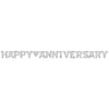 Happy Anniversary Silver - Large Foil Letter Banner