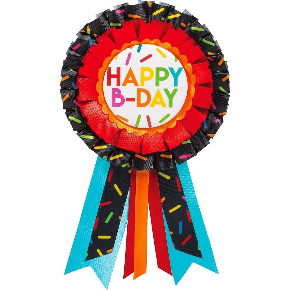 Happy B-Day Ribbon Button
