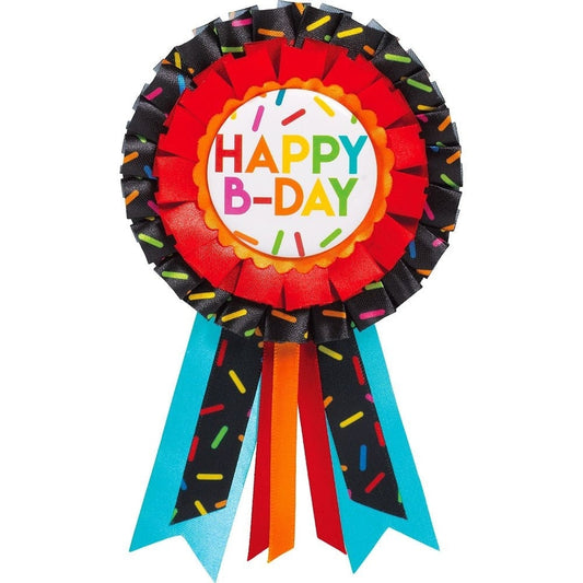 Happy B-Day Ribbon Button