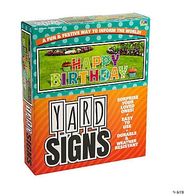 Happy Birthday Letters Yard Sign