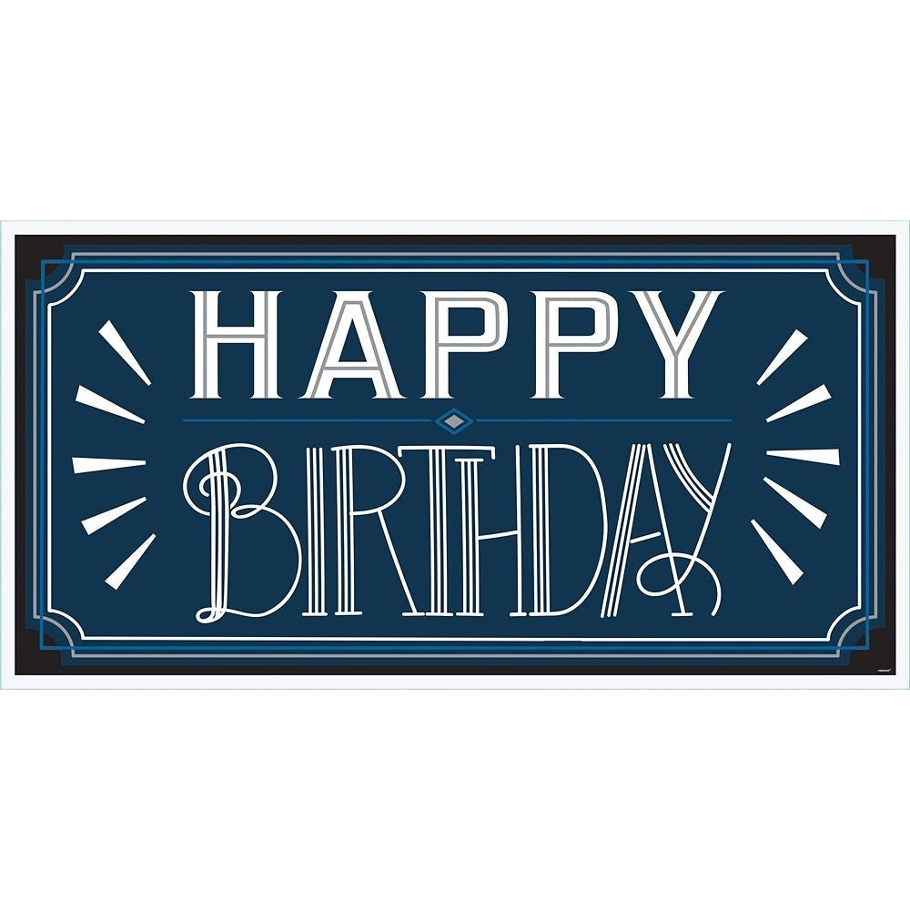 Happy Birthday Man Horizontal Sign Banner