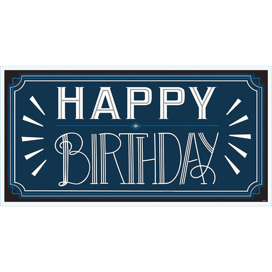 Happy Birthday Man Horizontal Sign Banner