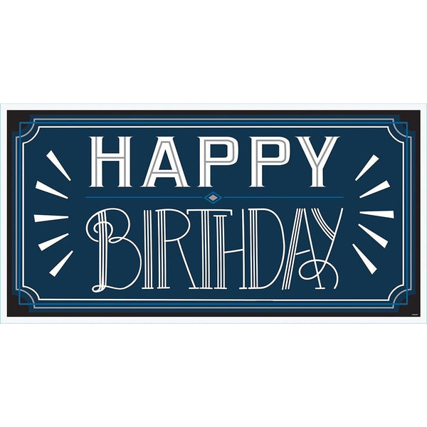 Happy Birthday Man Horizontal Sign Banner