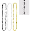 Happy New Year Beads 3 Pack - Black, Silver, Gold