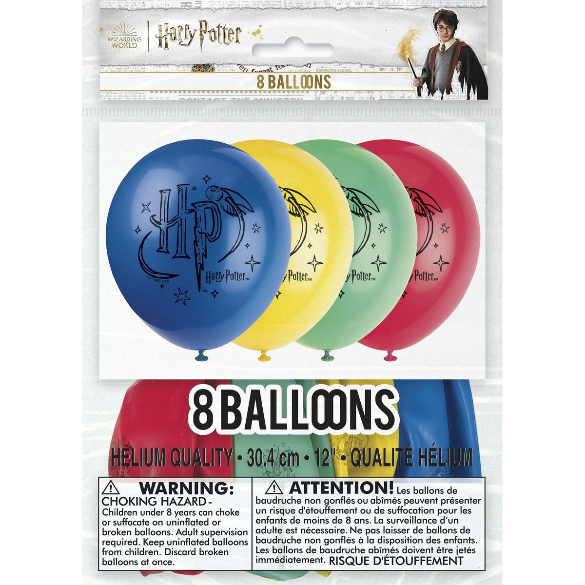 Harry Potter 12" Latex Balloons, 8 Count