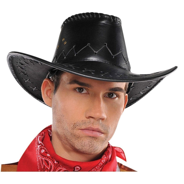 Cowboy Bulk Faux Leather Hat