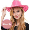 Pink Neon Light-Up Cowboy Hat