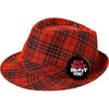 Holiday Plaid Fabric Fedora Hat
