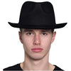 Hat - Gangster Leatherlike Black