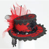 Hat Hair Clip - Mini Lace Red