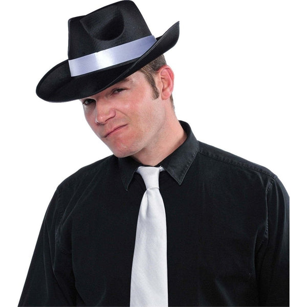 Satin Gangster Hat Black