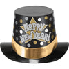 Printed Paper Top Hat - Black, Silver & Gold
